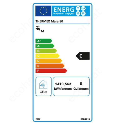 Kép 4/7 - THERMEX Mara 80 liter - energiacímke