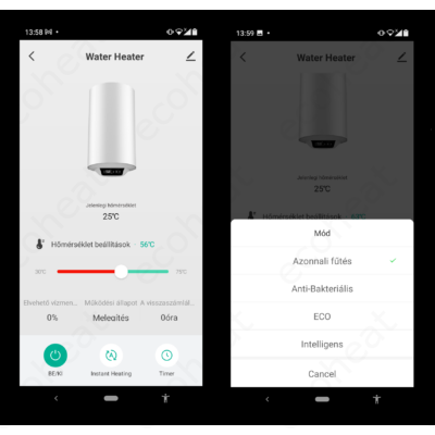 THERMEX DIGITAL Wi-Fi - magyar nyelvű Thermex Home App