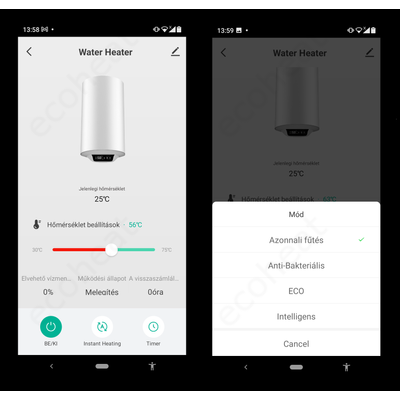 THERMEX DIGITAL Wi-Fi - magyar nyelvű Thermex Home App