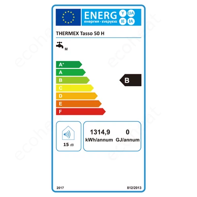 Kép 3/7 - Thermex TASSO H 50 - energiacímke