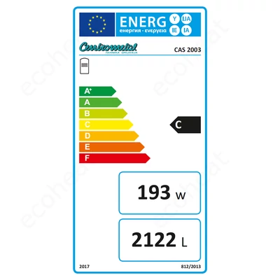 Kép 2/4 - Centrometal CAS-2003 fűtési puffer tartály - energiacimke