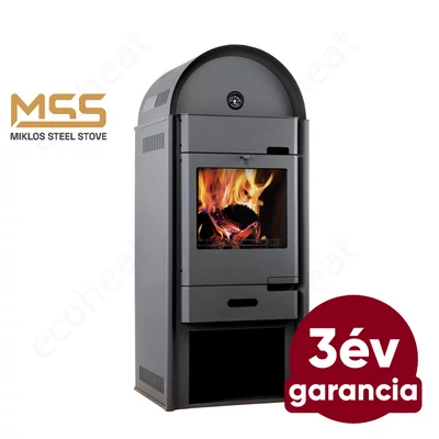 Kép 1/8 - MSS Aqua Plus 25 vízteres fatüzelésű kályha (25 kW - acéllemez)
