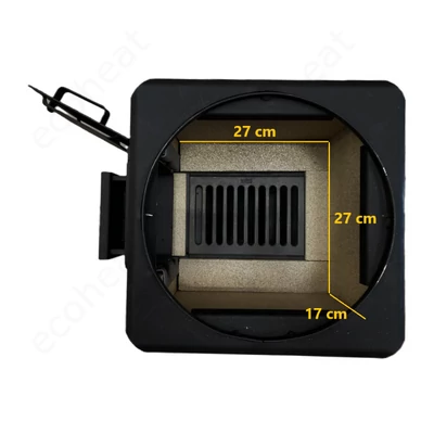 Kép 8/10 - MSS FM INOX 70 fatüzelésű acél vízmelegítő - 70 literes rozsdamentes tartállyal / 4,5 kW-os tűztérrel