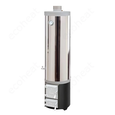 Kép 2/10 - MSS FM INOX 120 fatüzelésű acél vízmelegítő - 120 literes rozsdamentes tartállyal / 7,5 kW-os tűztérrel