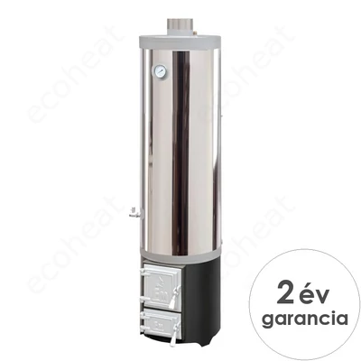 Kép 1/10 - MSS FM INOX 120 fatüzelésű acél vízmelegítő - 120 literes rozsdamentes tartállyal / 7,5 kW-os tűztérrel