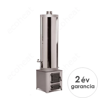 Kép 1/10 - MSS FM INOX 90 fatüzelésű acél vízmelegítő - 90 literes rozsdamentes tartállyal / 5,5 kW-os tűztérrel