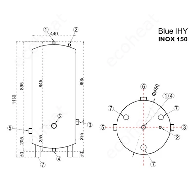 Kép 3/3 - WENTOREX Blue IHY 150 INOX rozsdamentes hidrofor tartály (150 liter)