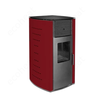 Kép 3/10 - WENTOREX Milano PS-D 10 meleg levegős pellet kályha (10 kW / bordó)