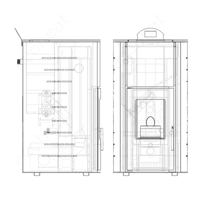Kép 9/9 - WENTOREX Como PS-H 18 vízteres pellet kályha (18 kW / bordó)