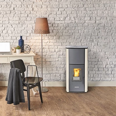 Kép 2/9 - WENTOREX Garlate PS-H 13 vízteres pellet kályha (13 kW / bordó)