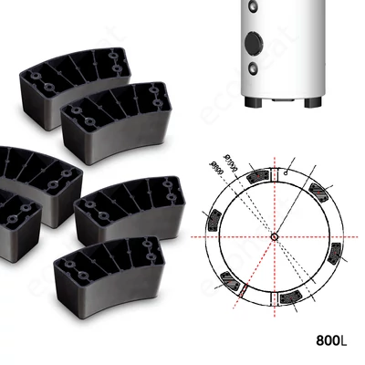 Kép 4/7 - WENTOREX Red HP-IBe 1000 INOX hűtési és fűtési puffer tartály hőszivattyúhoz (1000 liter / 3 kW)