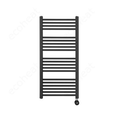 Kép 1/8 - WENTOREX Tolla Electric 700 Watt elektromos törölközőszárító radiátor (fekete - 500 mm)