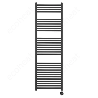 Kép 1/8 - WENTOREX Tolla Electric 900 Watt elektromos törölközőszárító radiátor (fekete - 500 mm)