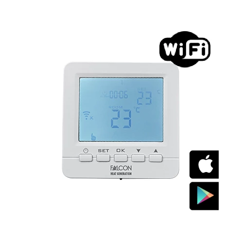 FALCON WIFI Control programozható digitális szobatermosztát központi fűtéshez és hűtéshez (3A)
