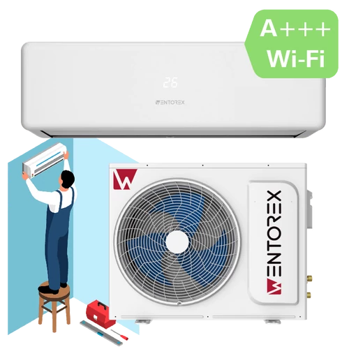 WENTOREX Colorado 12 WiFi oldalfali split hűtő-fűtő klíma csepptálca fűtéssel, telepítéssel (R32 - 3,5 kW)