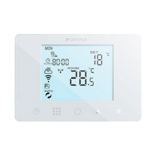 WENTOREX Control CCB FW-3 RF vezeték nélkül érintőképernyős szobatermosztát vevőegység nélkül (3A)