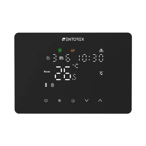 WENTOREX Control CCB FW-4 RF vezeték nélkül érintőképernyős szobatermosztát vevőegység nélkül (3A)