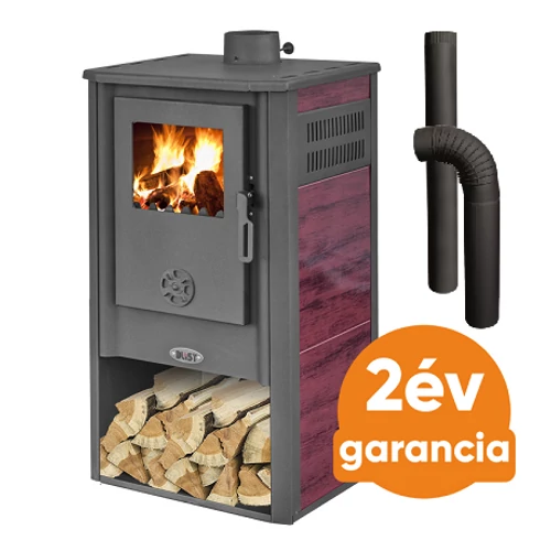 BLIST KONZUL LM acél lemez fatüzelésű kályha szett 1. (7-9 kW kályha és 3 db-os alap füstcső készlet)