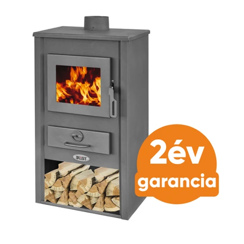 BLIST BASEL acél lemez fatüzelésű kályha  (8-10 kW sötét szürke )