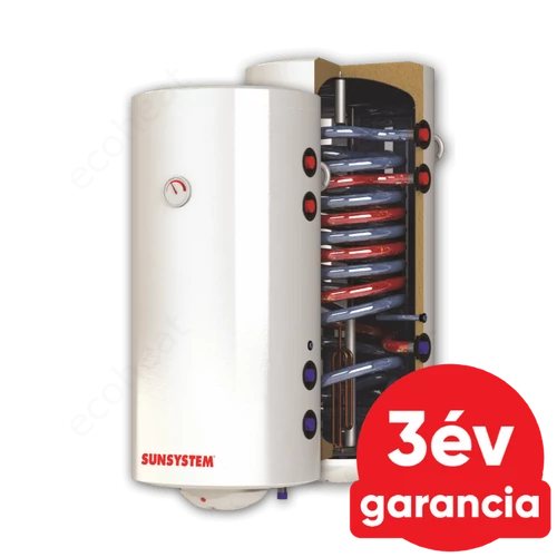 Sunsystem BB V/S2 R 200 fali álló indirekt HMV tartály 2 párhuzamos hőcserélővel (jobbos / 200 liter / 3 kW)