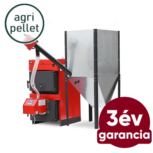 Burnit NWB MAX vegyes tüzelésű kazán + Pell BIO 30 agri pellet égőfej, tartállyal