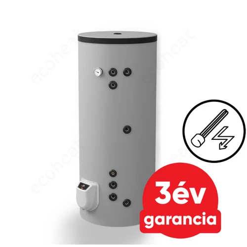 ELDOM Green Line S21300 álló indirekt HMV tartály (300 liter / 2 párhuzamos hőcserélő / 9 kW elektromos fűtőbetét)