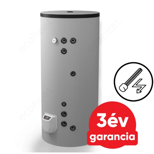 ELDOM Green Line S2P 500 álló indirekt HMV tartály (500 liter / 2 párhuzamos hőcserélő / 9 kW elektromos fűtőbetét)