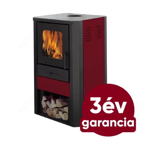  Falcon MONZA Comodo Central W27  vízteres fatüzelésű kályha  (27 kW - bordó)