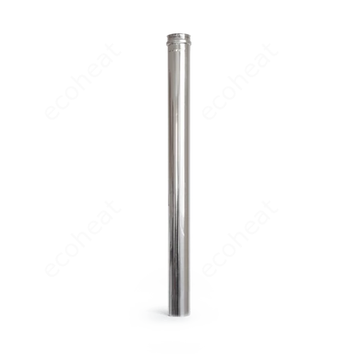 80 x 1000 mm rozsdamentes pellet kályha füstcső - fémszínű