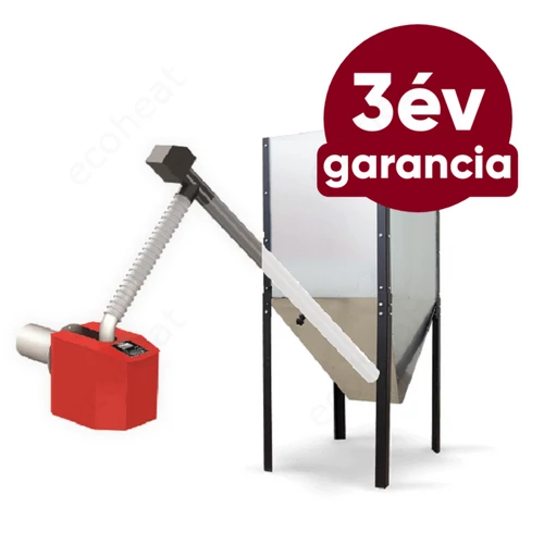 BURNIT Pell BIO 20 kW agri pellet égőfej emelt levegő nyomású tisztítással és pellet tartállyal
