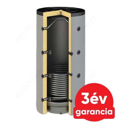 Sunsystem PBM R1 300 fűtési puffer tartály 1 db hőcserélővel - szigeteléssel, 90°-os csonkozással (278 liter)