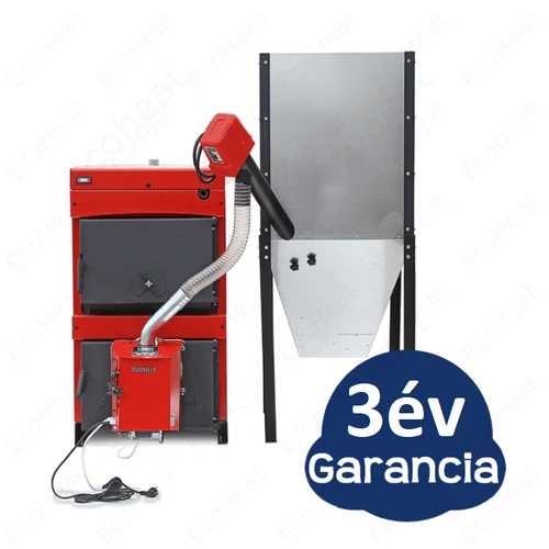 BURNIT WBS vegyes tüzelésű kazán + Pell 30 pellet égőfejből pellet kazán 