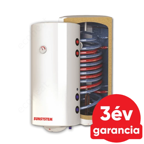 Sunsystem MB V/S2 R 100 fali álló indirekt HMV tartály 2 párhuzamos hőcserélővel (jobbos / 100 liter / 3 kW)