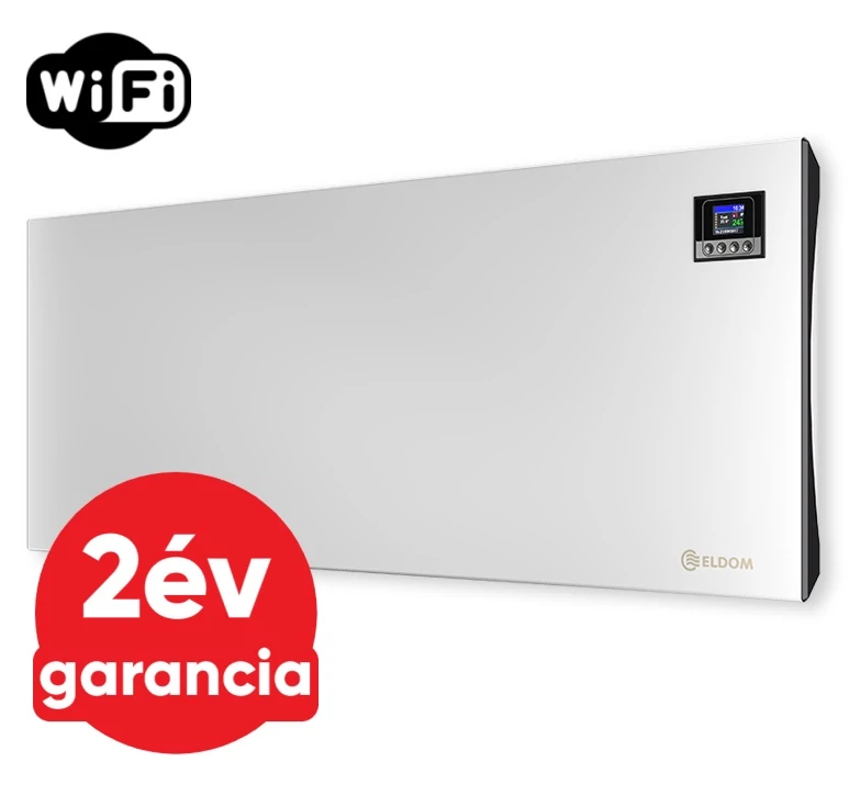 ELDOM Galant 30 WiFi elektromos fűtőpanel programozható vezérléssel (3000 Watt - iOS és Android)