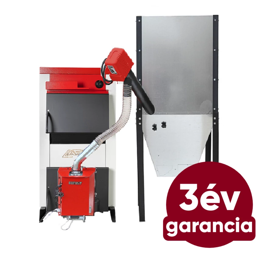 LAFAT SM vegyes tüzelésű kazán + Pell Eco 20 pellet égőfej, tartállyal