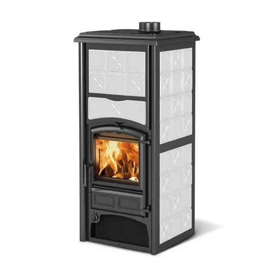 La Nordica LORIET S DSA vízteres fatüzelésű kályha - fehér (16,8 kW)
