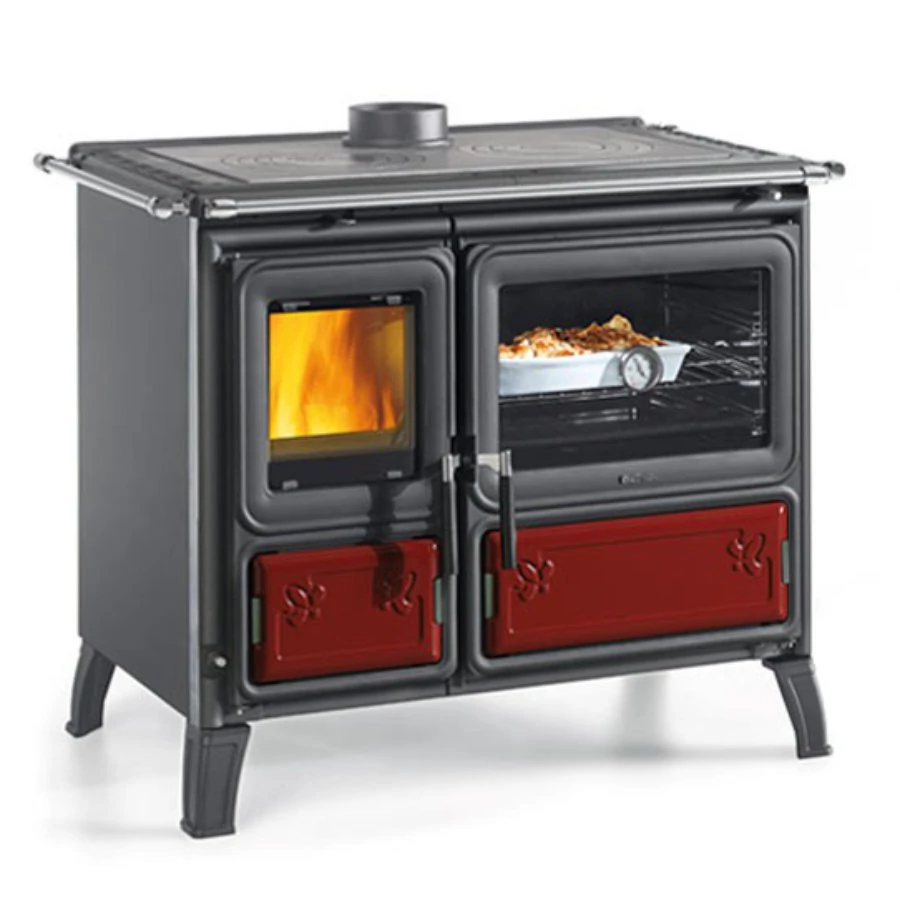 La Nordica MILLY fatüzelésű tűzhely (8,7 kW / bordó)