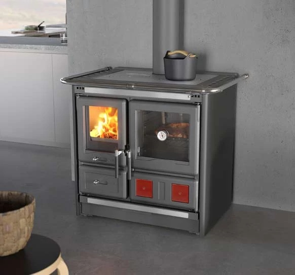 La Nordica ROSA L 5.0 STEEL fatüzelésű tűzhely (9,5 kW)