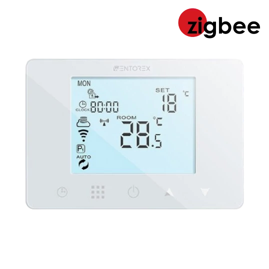 WENTOREX Control CCB FW-3 RF ZigBee vezeték nélkül érintőképernyős szobatermosztát vevőegység nélkül (3A)