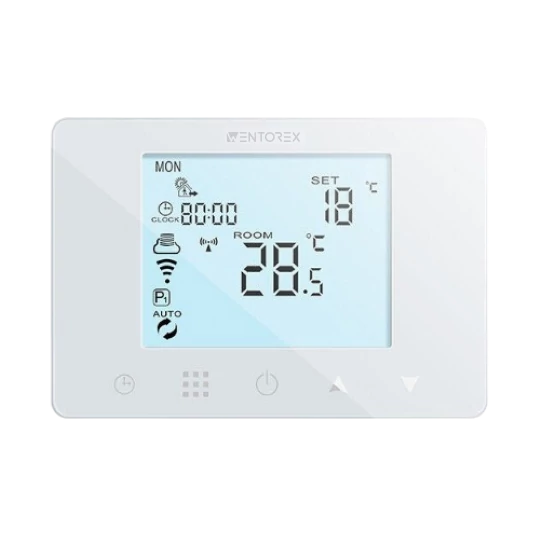 WENTOREX Control CCB FW-3 RF vezeték nélkül érintőképernyős szobatermosztát vevőegység nélkül (3A)