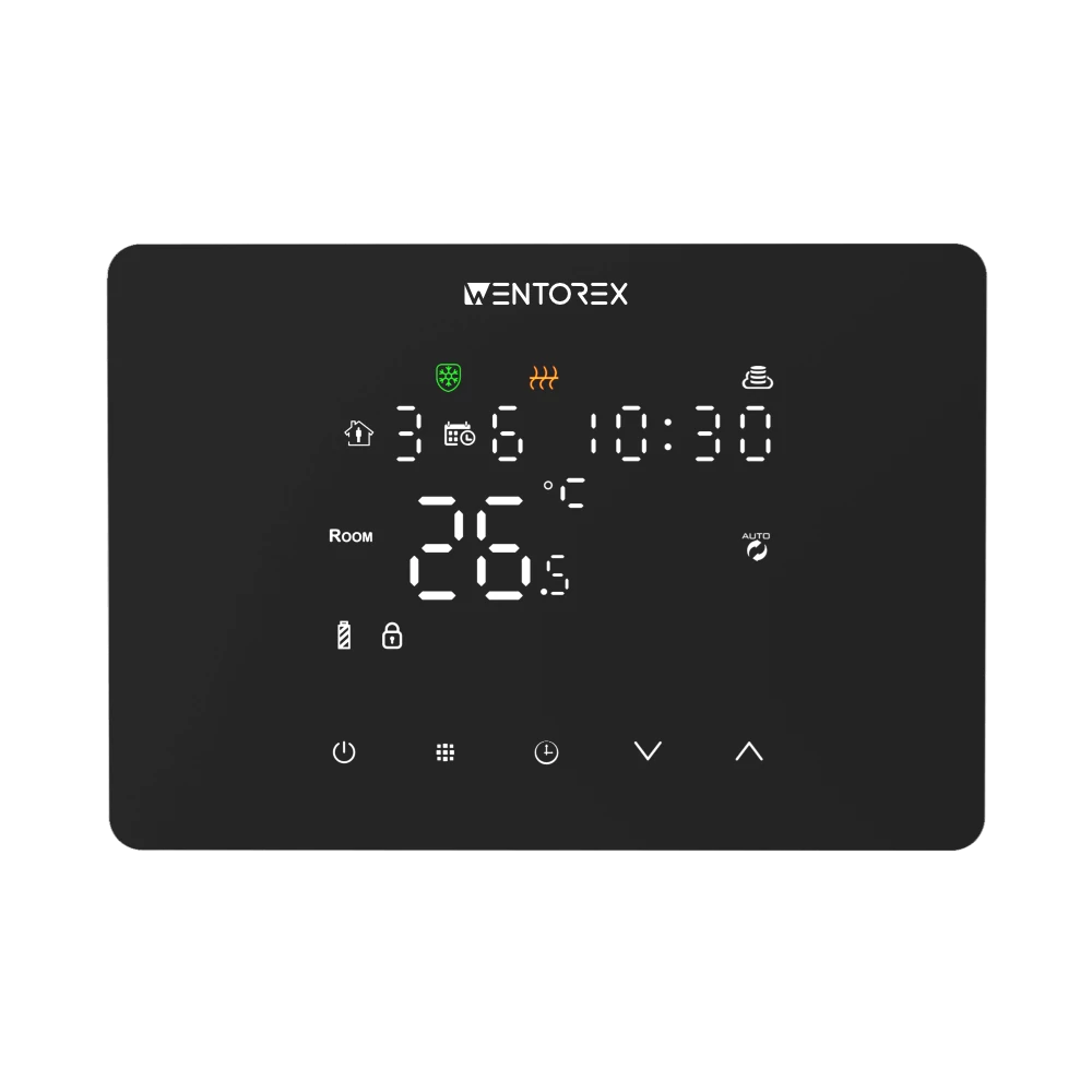 WENTOREX Control CCB FW-4 RF vezeték nélkül érintőképernyős szobatermosztát vevőegység nélkül (3A)