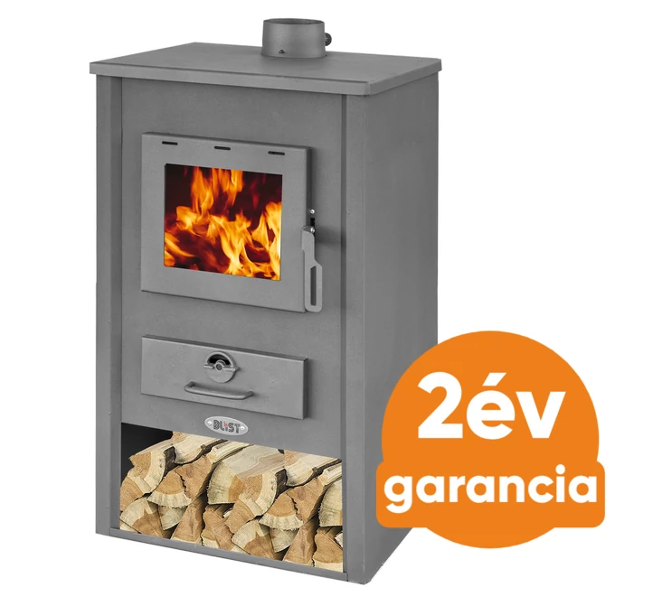 BLIST B1 EKO acél lemez fatüzelésű kályha (7-9 kW sötét szürke)