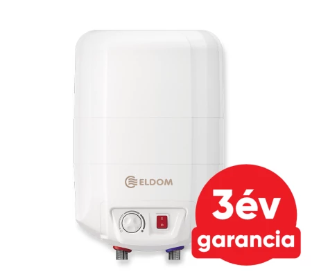 ELDOM 10 literes pult fölé telepíthető, alsó kifolyású elektromos vízmelegítő / 2 kW - NMP