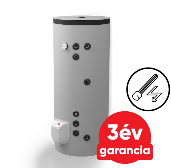 ELDOM Green Line S21 200 álló indirekt HMV tartály (200 liter / 2 párhuzamos hőcserélő / 3 kW elektromos fűtőbetét)