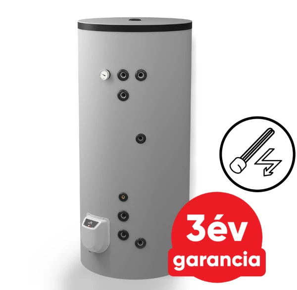 ELDOM Green Line S21 500 álló indirekt HMV tartály (500 liter / 2 párhuzamos hőcserélő / 9 kW elektromos fűtőbetét)