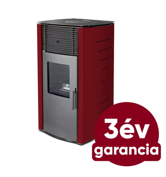 FALCON COMODO Trend P10 meleg levegős pellet kályha (10 kW - Bordó)