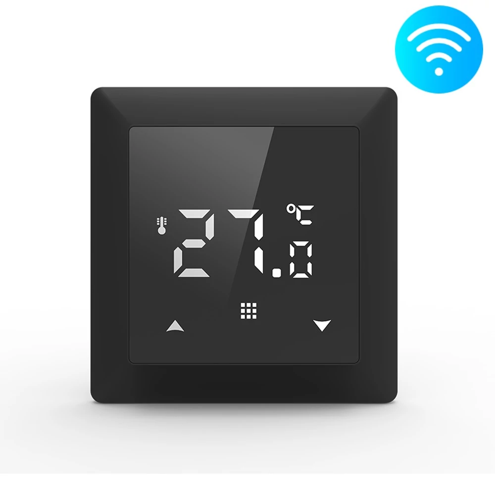 FALCON WiFi Control PRO Black digitális szobatermosztát központi fűtéshez (3A - fekete) (iOS / Android)