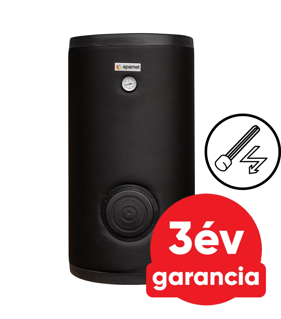 APAMET S2 BOT 200 álló indirekt HMV tartály (179 liter / 2 hőcserélő / 3 kW fűtőbetéttel)